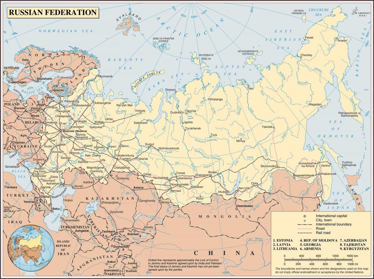 Große Karte von Russland