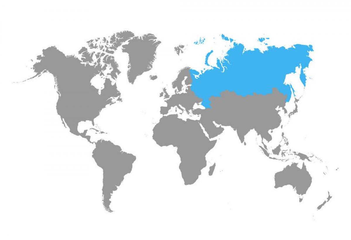 Russland Position auf der Weltkarte