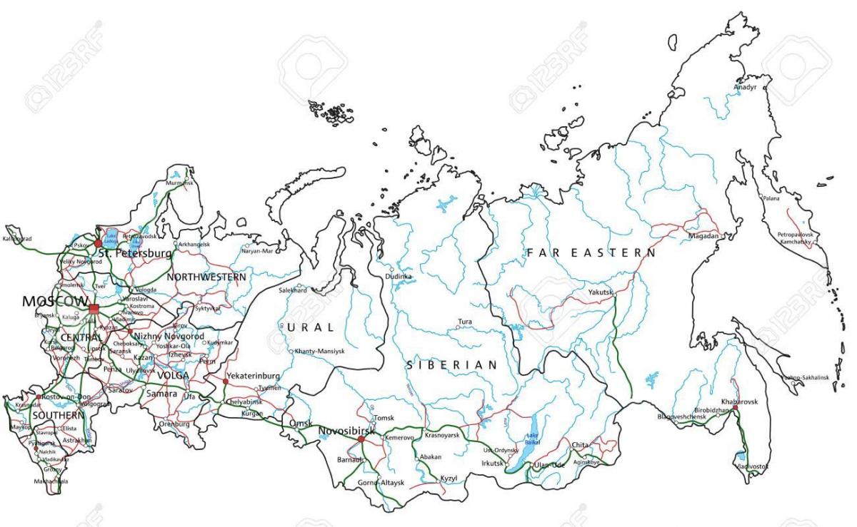 Autobahnkarte von Russland