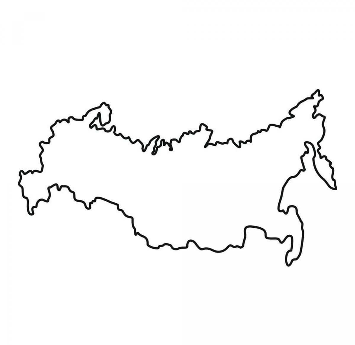 Russland Konturen Karte