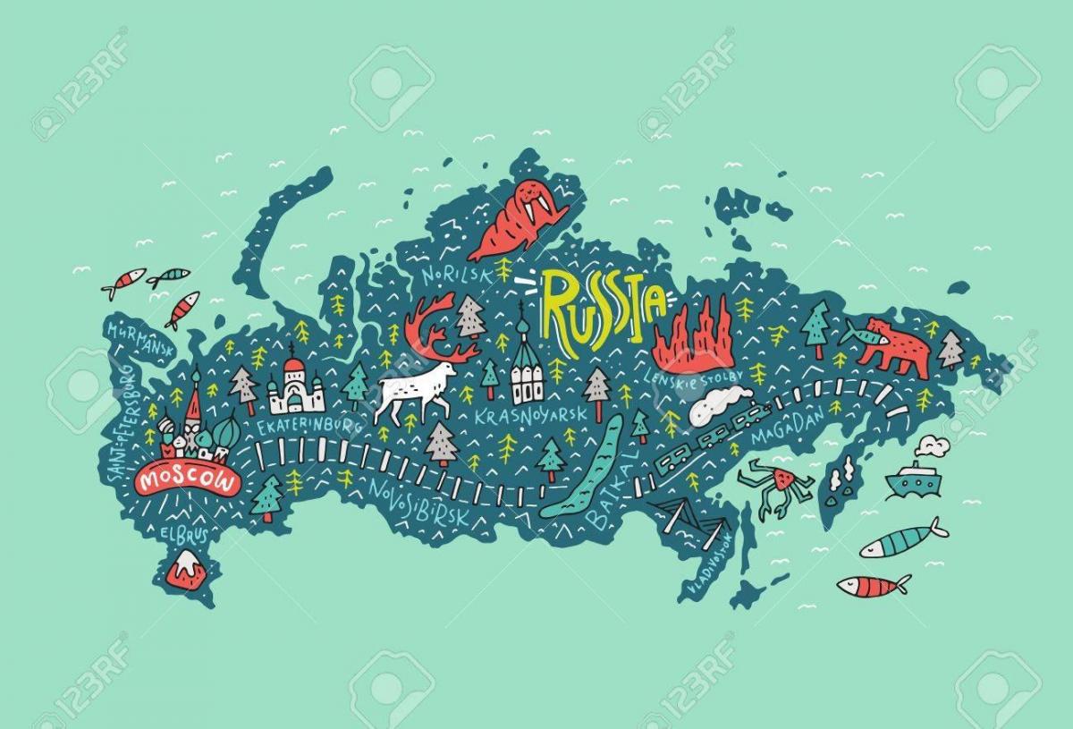 Russland Reisekarte